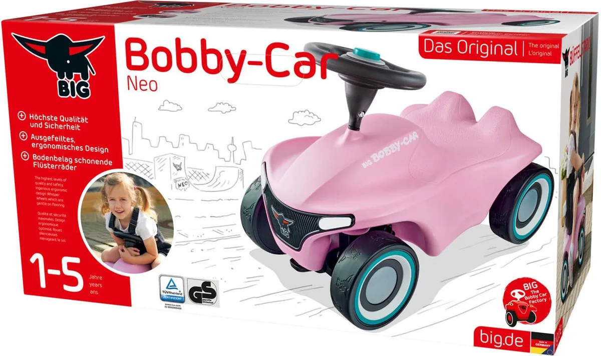 Bobby Car Neo von BIG in Rosa – Produktfoto
