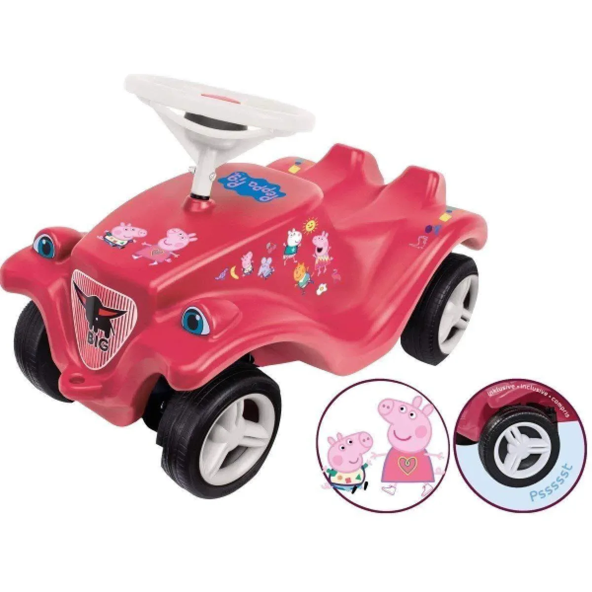 Peppa Wutz Bobby Car mit Fulda Flüsterreifen van BIG – productfoto
