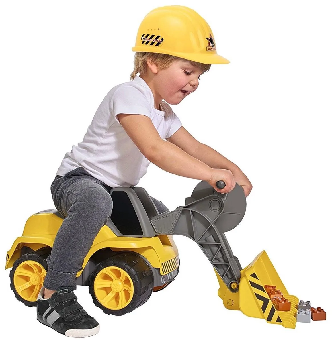 Spielzeug-Bagger BIG Power Worker Maxi Loader, Made in Germany von BIG in Gelb – Produktfoto
