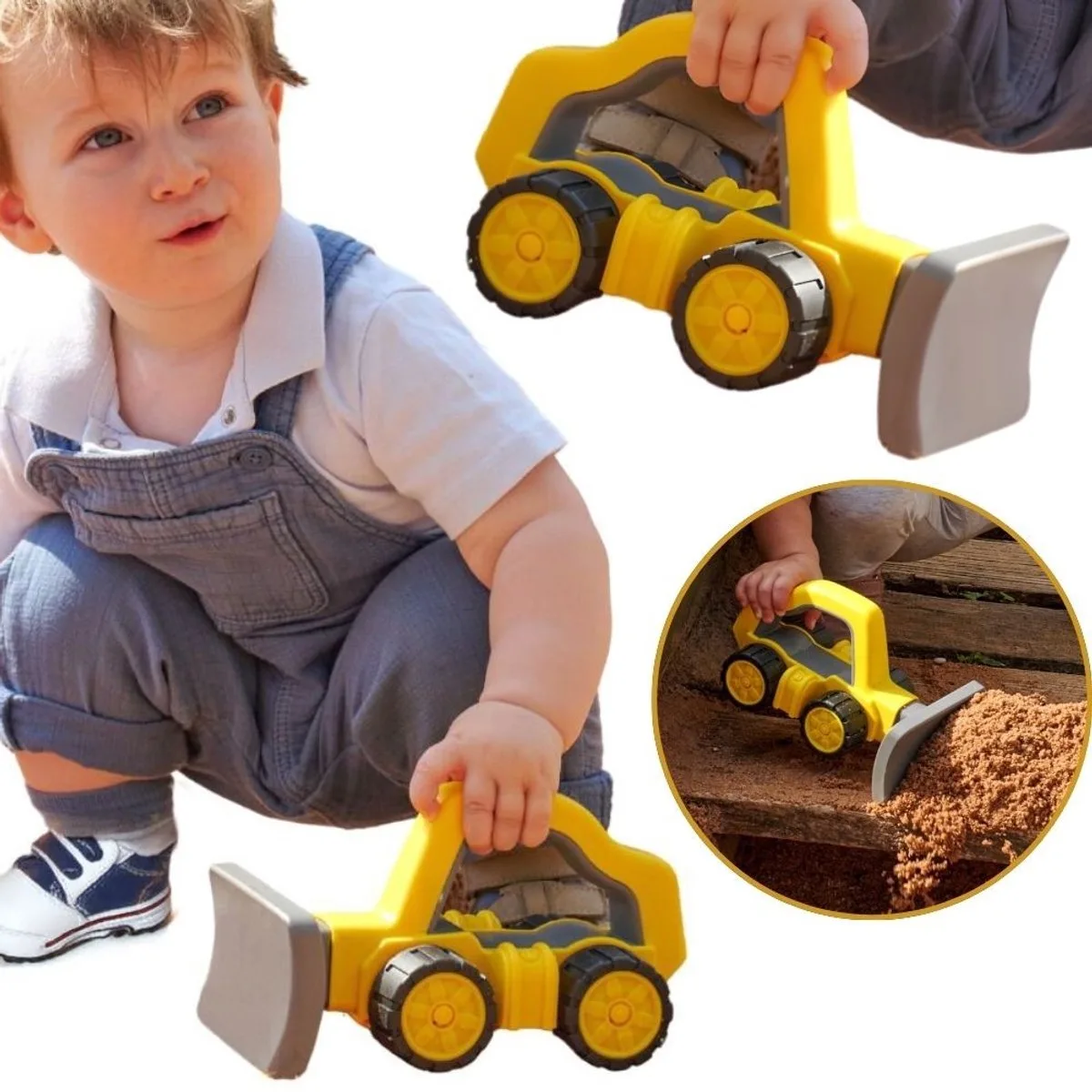 Power Worker Griffy Räumfahrzeug von BIG in Gelb – Produktfoto