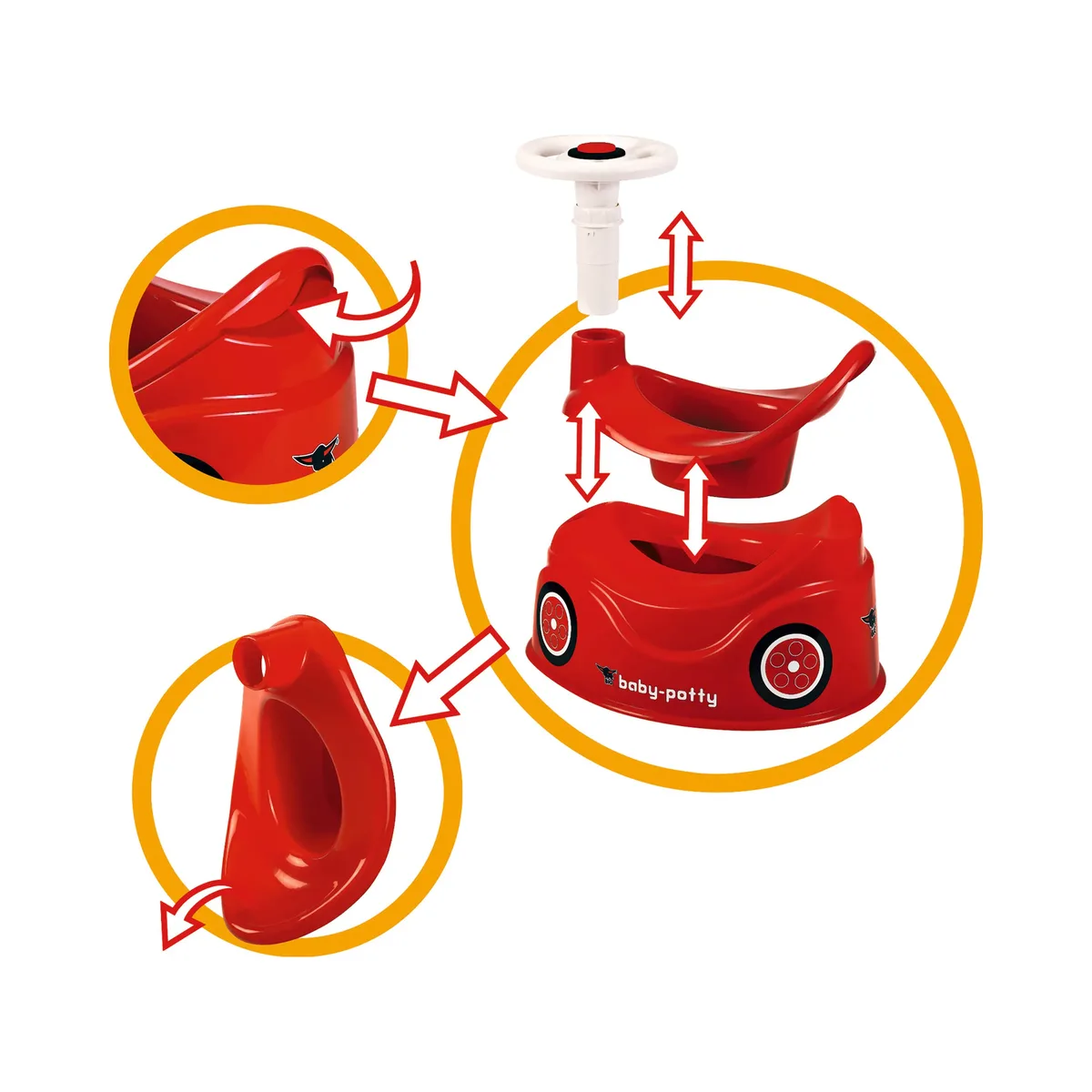Töpfchen BIG Bobby Car fra BIG i Rød, 43 × 31 × 28 mm – produktbillede