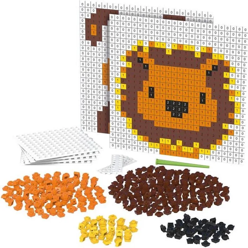 Pixel Create - Leeuw en Hond by BiOBUDDi in Multicolour – product photo