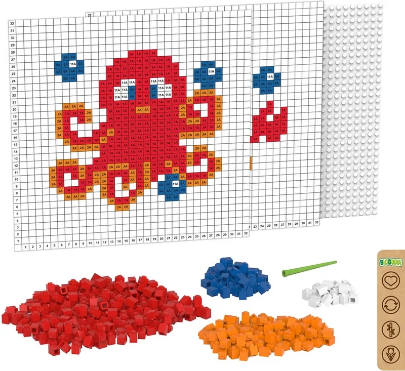 Pixel Create - Octopus en Krab (4+) by BiOBUDDi in Multicolour – product photo