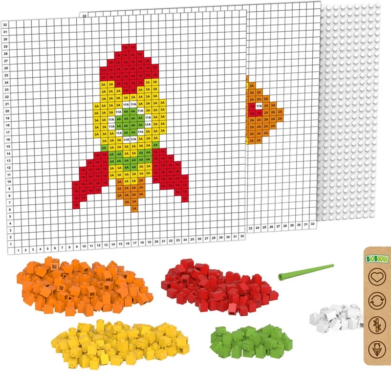 Pixel Create - Raket en Vis by BiOBUDDi in Multicolour – product photo