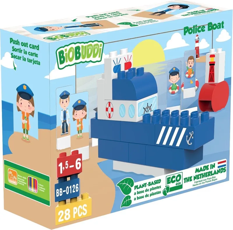 Town - Police Boat (BB-0126) by BiOBUDDi in Multicolour – product photo