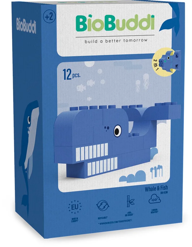 Walvis en Vis bouwblokken by BiOBUDDi in Blue – product photo