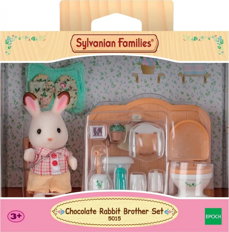 5015 Schokoladenhasen Bruder Badezimmer Set de Sylvanian Families – photo d’ambiance