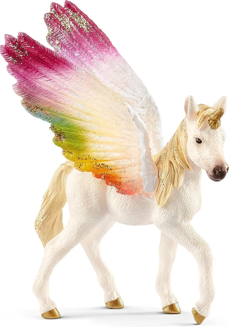 70577 Winged rainbow unicorn foal från Schleich – produktbild