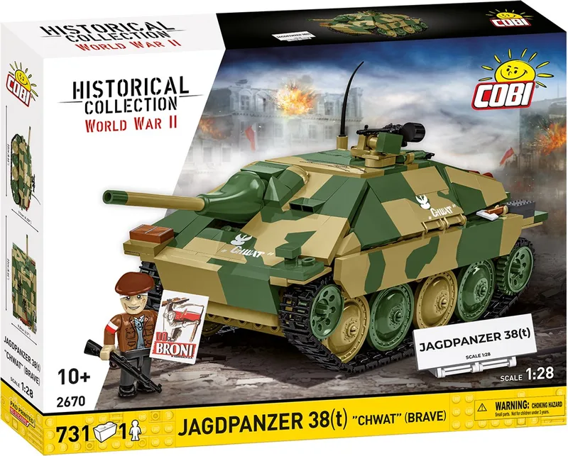 2670 Jagdpanzer 38(t) "Chwat" (Brave) de COBI – photo d’ambiance