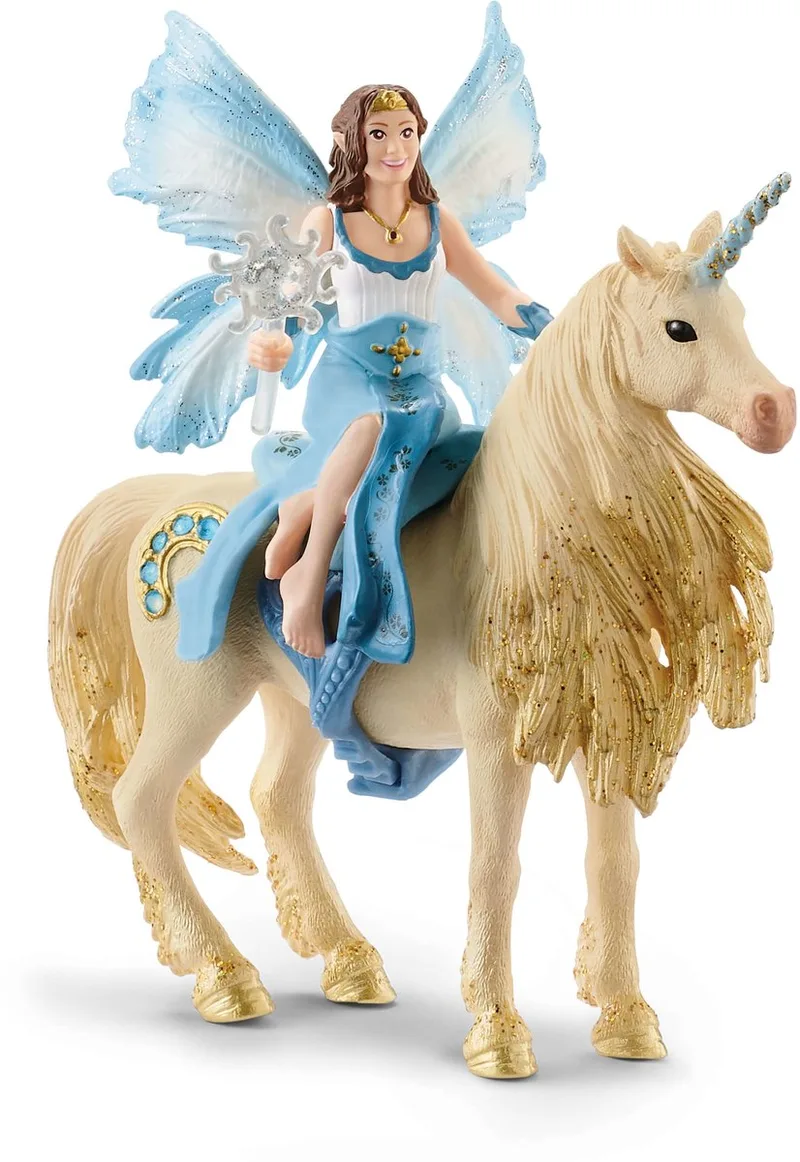 42508 Eyela riding on golden unicorn de Schleich – photo du produit