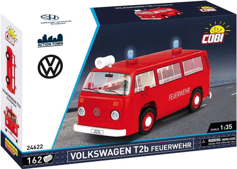 24622 Volkswagen T2b Feuerwehr fra COBI – produktbillede
