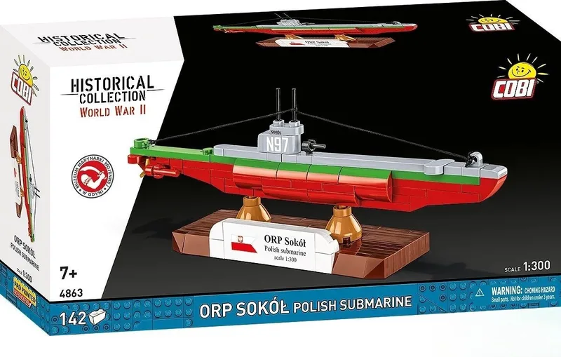 4863 ORP Sokół Polish Submarine by COBI – interior photo