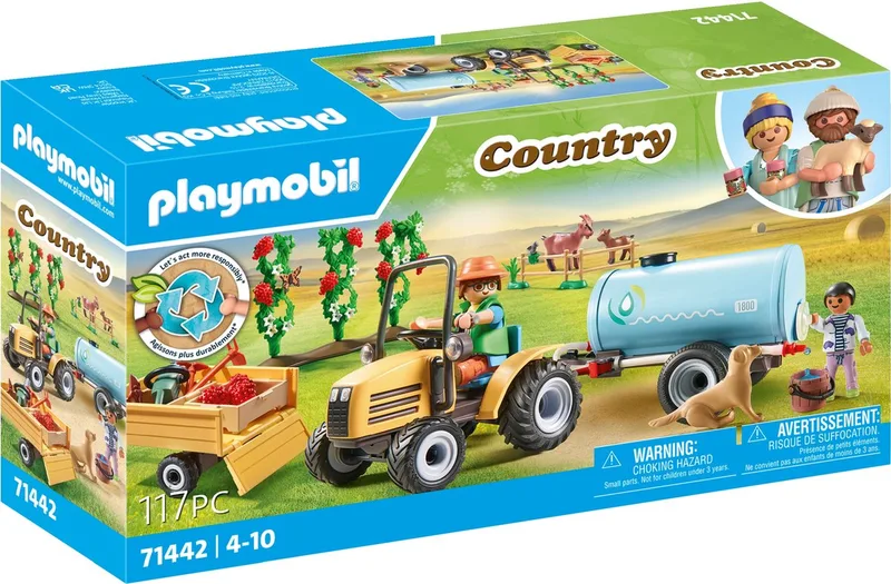 71442 Traktor mit Anhänger und Wassertank fra Playmobil – miljøbillede