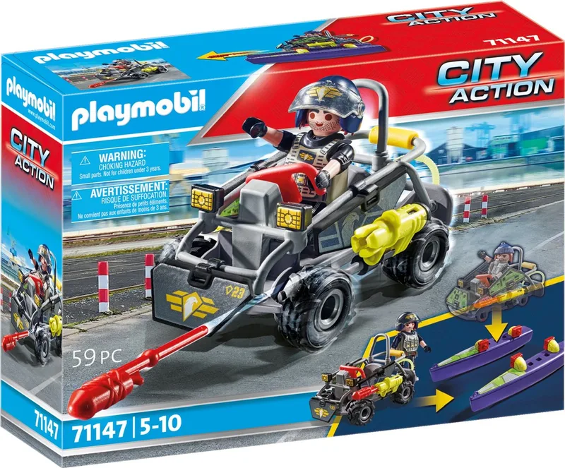 71147 SWAT-Multi-Terrain-Quad de Playmobil – photo d’ambiance