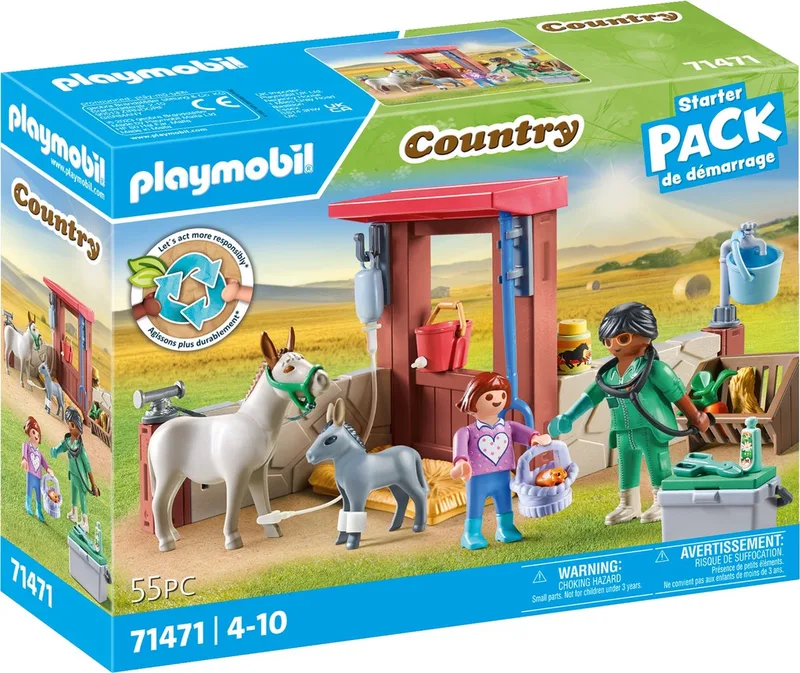 71471 Tierarzteinsatz bei den Eseln från Playmobil – miljöbild