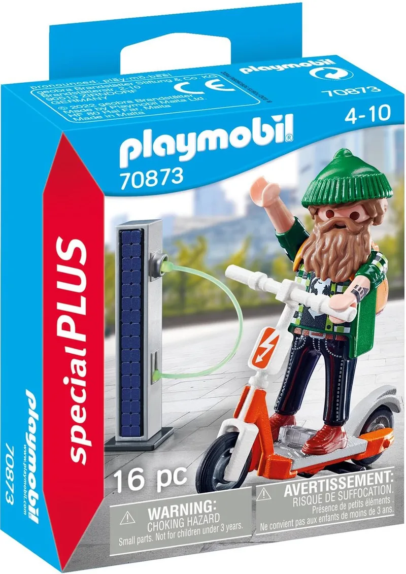 70873 Hipster mit E-Roller de Playmobil – photo d’ambiance