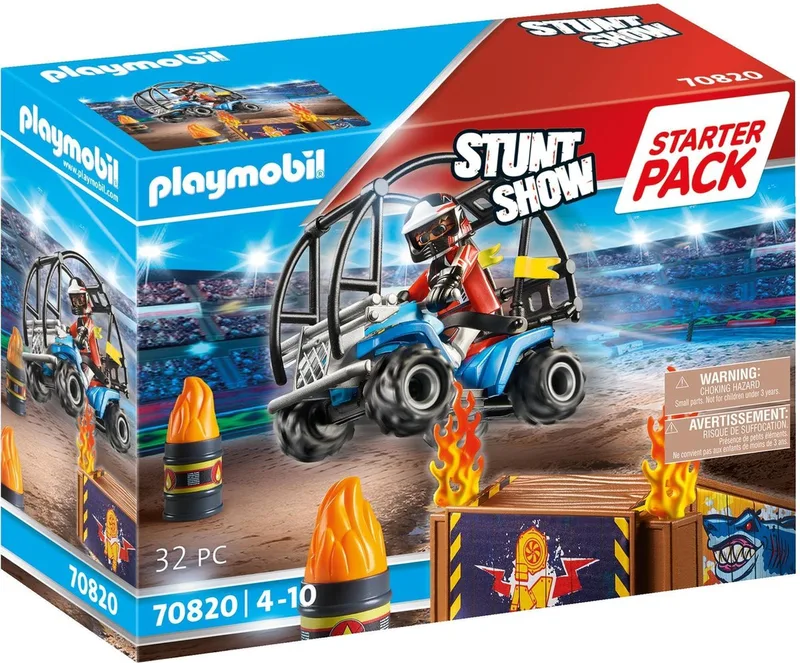 70820 Starter Pack Stuntshow Quad mit Feuerrampe fra Playmobil – produktbillede