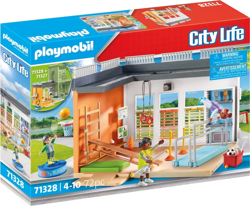71328 Anbau Turnhalle fra Playmobil – miljøbillede