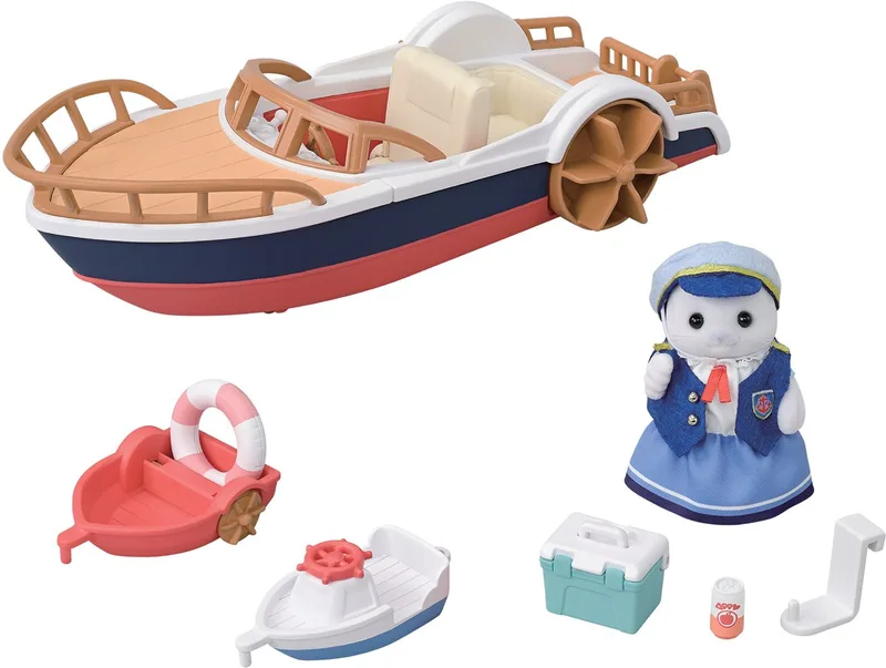 5864 Ausflugsboot mit Robbe fra Sylvanian Families – produktbillede