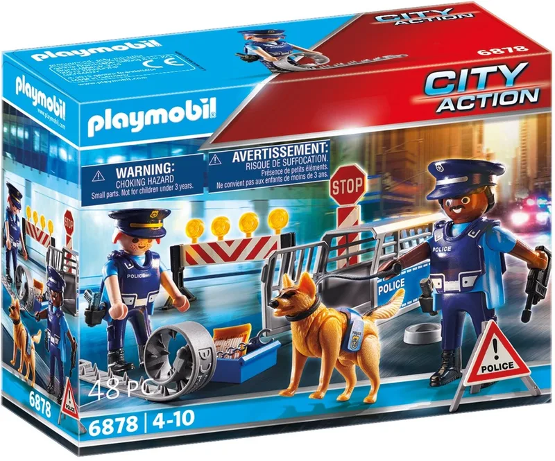 6878 Polizei-Straßensperre fra Playmobil – produktbillede