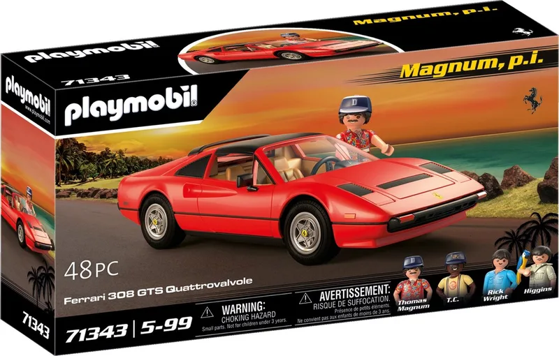 71343 Magnum, p.i. Ferrari 308 GTS Quattrovalvole de Playmobil – photo d’ambiance