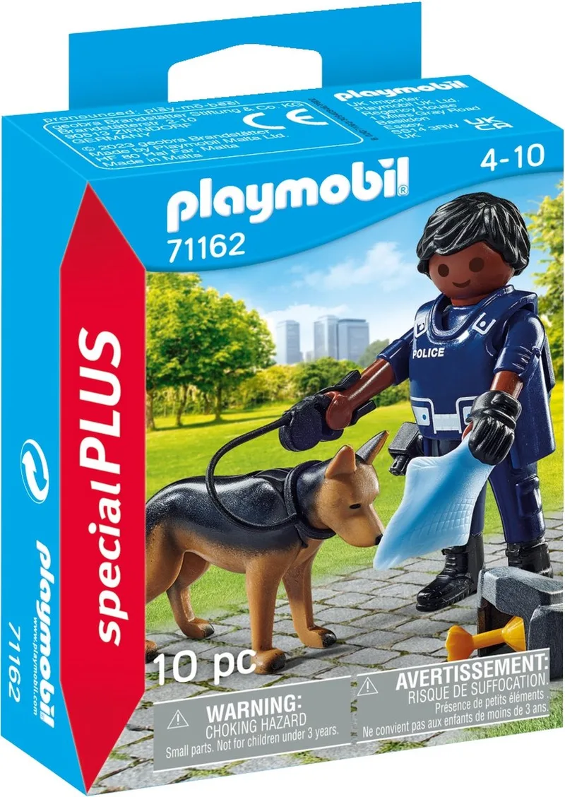 71162 Polizist mit Spürhund de Playmobil – photo d’ambiance
