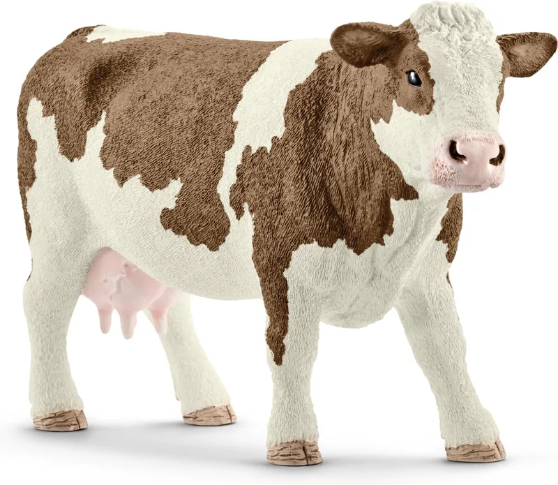 13801 Simmental cow fra Schleich – produktbillede