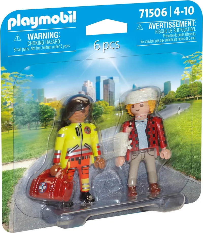 71506 Sanitäterin mit Patient fra Playmobil – produktbillede