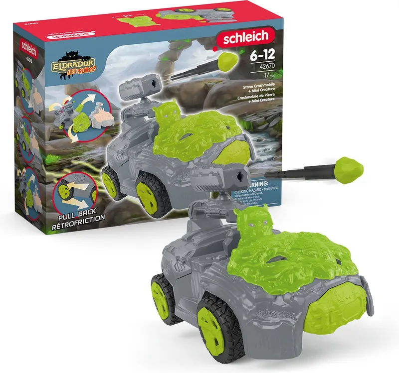 42670 Stone CrashMobile with Mini Creature fra Schleich – produktbillede