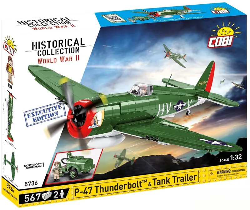 5736 P-47 Thunderbolt & Tank Trailer - Executive Edition från COBI – produktbild