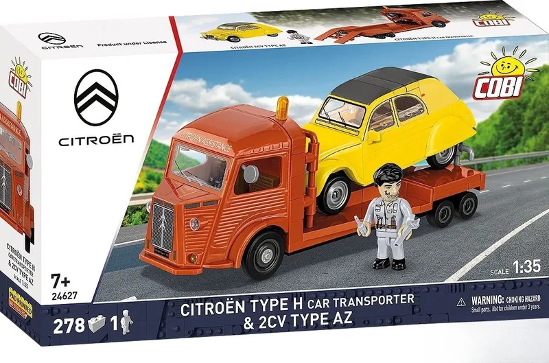 24627 Citroen Type H Car Transporter & 2CV Type AZ de COBI – photo d’ambiance