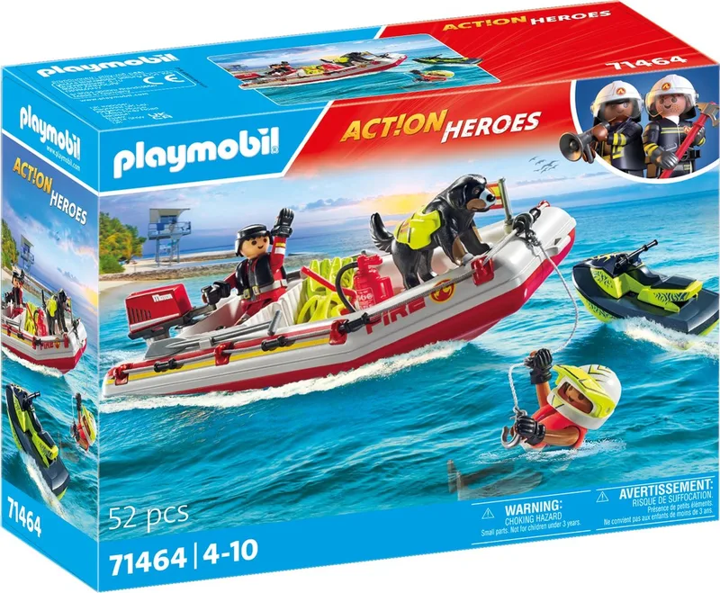 71464 Feuerwehrboot mit Aqua Scooter de Playmobil – photo d’ambiance