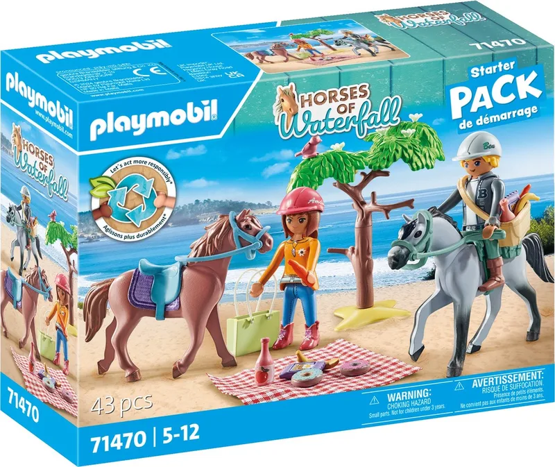 71470 Reitausflug an den Strand mit Amelia und Ben fra Playmobil – miljøbillede