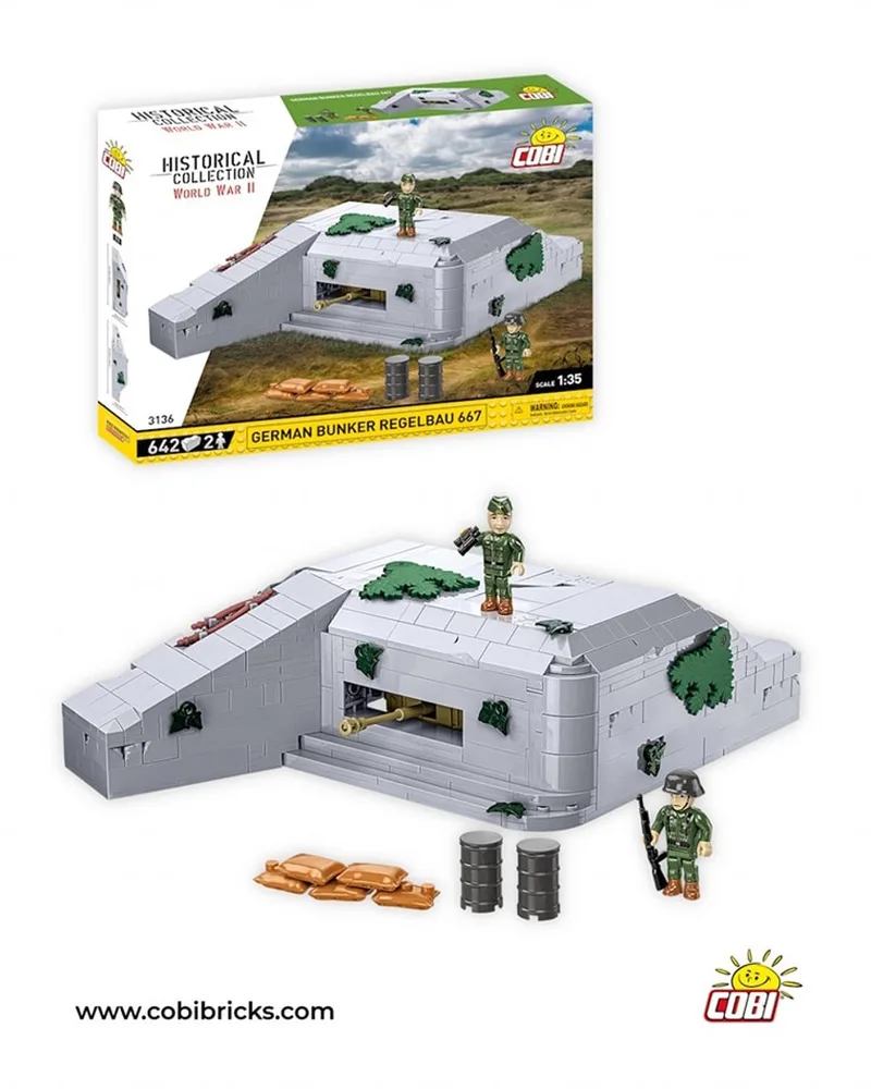 3136 German Bunker Regelbau 667 från COBI – produktbild