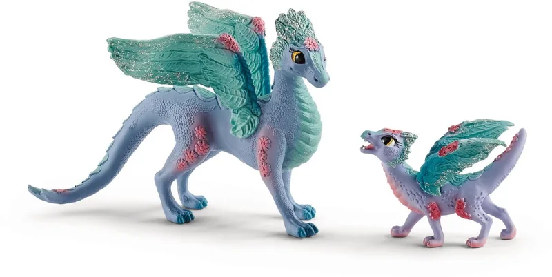 70592 Blossom dragon mother and child fra Schleich – produktbillede