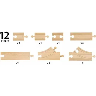 beginnersset rails - 12st fra BRIO i Flerfarvet – produktbillede 4 af 6