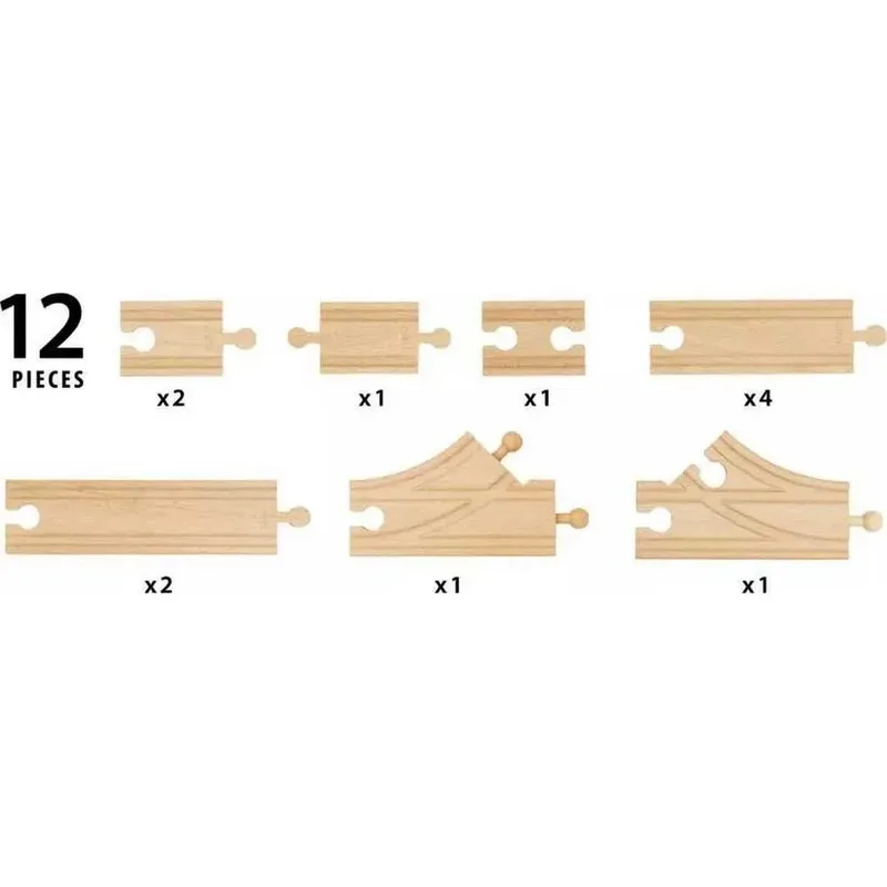 beginnersset rails - 12st fra BRIO i Flerfarvet – produktbillede 4 af 6