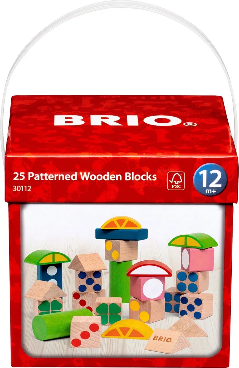 BRIO 25 Houten blokken met patroon - 30112 by BRIO in Mulitcolor – product photo
