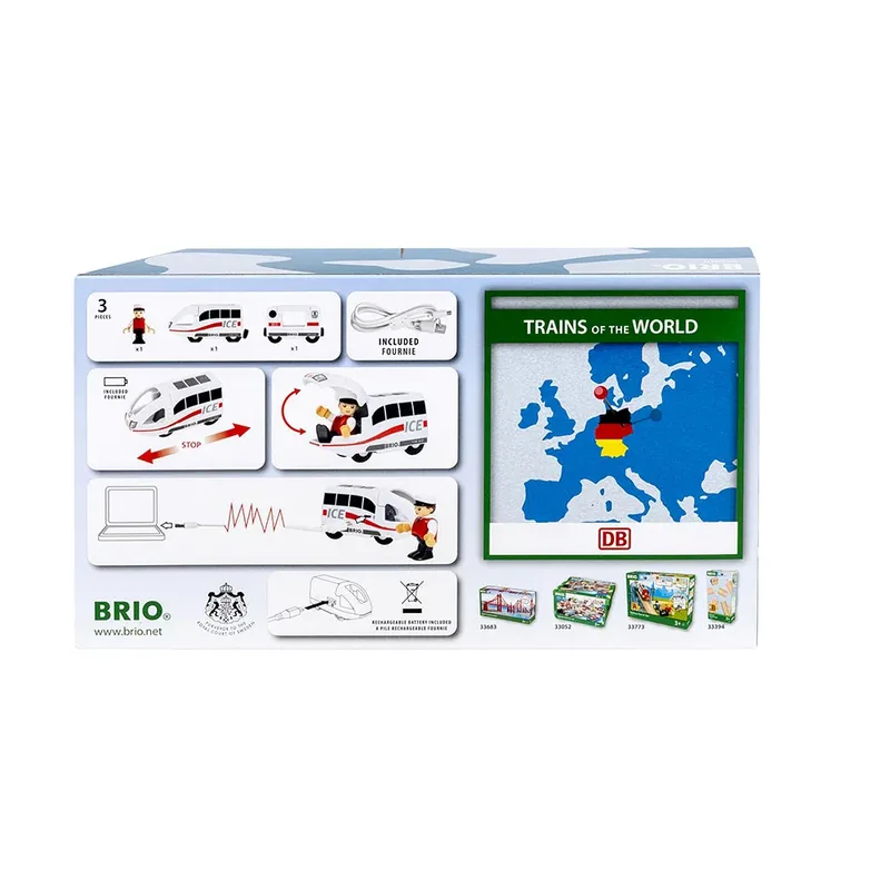 Brio 63608800 Hogesnelheidstrein ICE (batterij) de BRIO en Kleurloos – photo du produit 4 sur 6