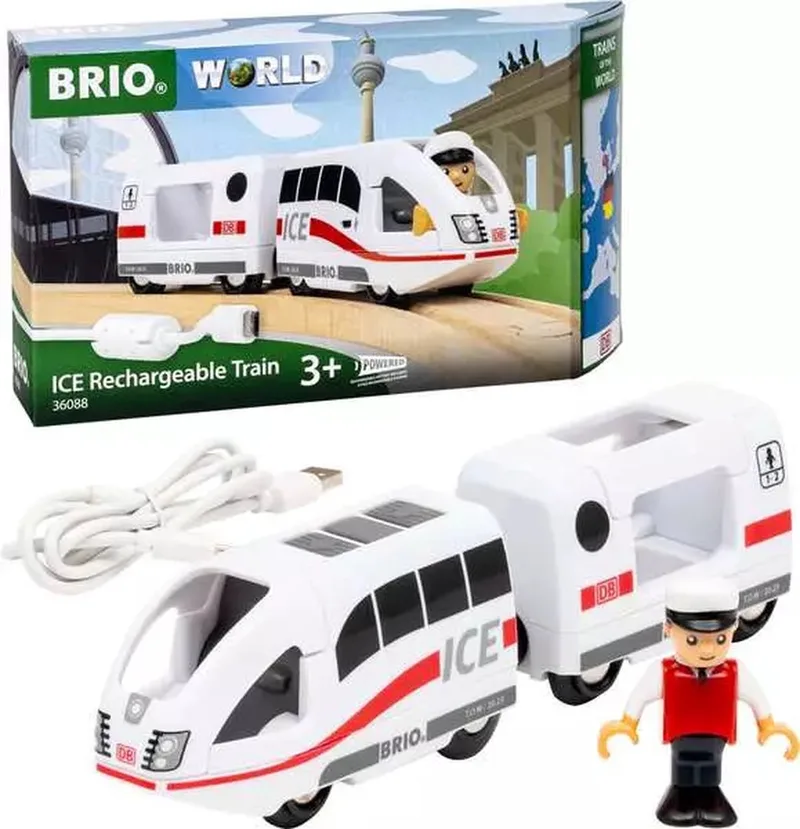 Brio 63608800 Hogesnelheidstrein ICE (batterij) fra BRIO i Kleurloos – produktbillede