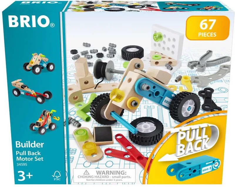 Builder Pull Back Motor Set - 34595 van BRIO in Meerkleurig – productfoto