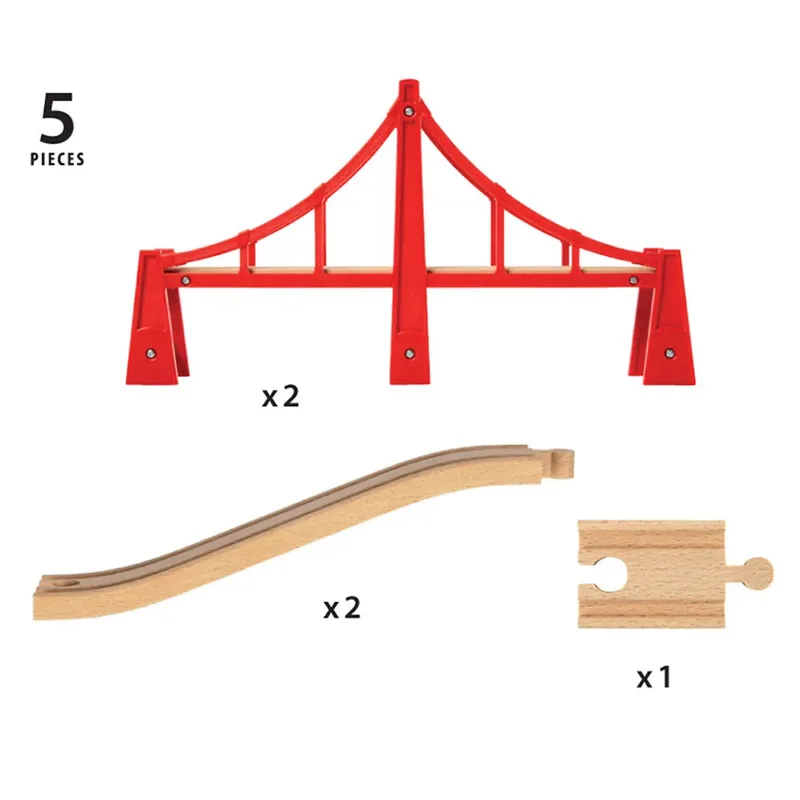 Dubbele hangbrug - 33683 von BRIO in Rot – Produktfoto 5 von 6