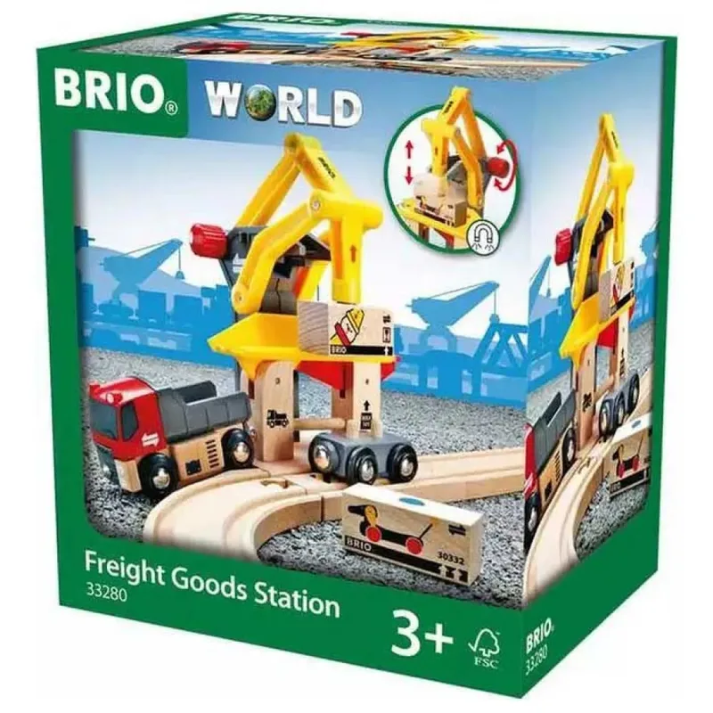 Goederen laadstation - 33280 - treinbaanonderdeel fra BRIO i Gul – produktbillede 6 af 6