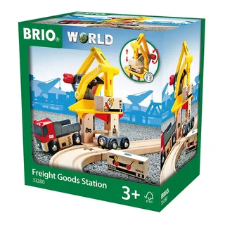 Goederen laadstation - 33280 - treinbaanonderdeel fra BRIO i Gul – produktbillede 5 af 6