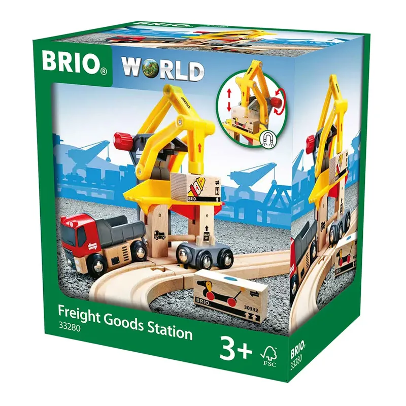 Goederen laadstation - 33280 - treinbaanonderdeel fra BRIO i Gul – produktbillede 5 af 6