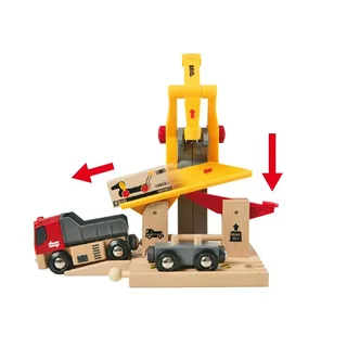 Goederen laadstation - 33280 - treinbaanonderdeel fra BRIO i Gul – produktbillede 3 af 6