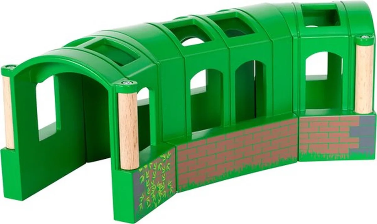 Groene flexibele tunnel - 33709 - uitbreiding voor BRIO World - vanaf 3 jaar de BRIO en Multicolore – photo du produit