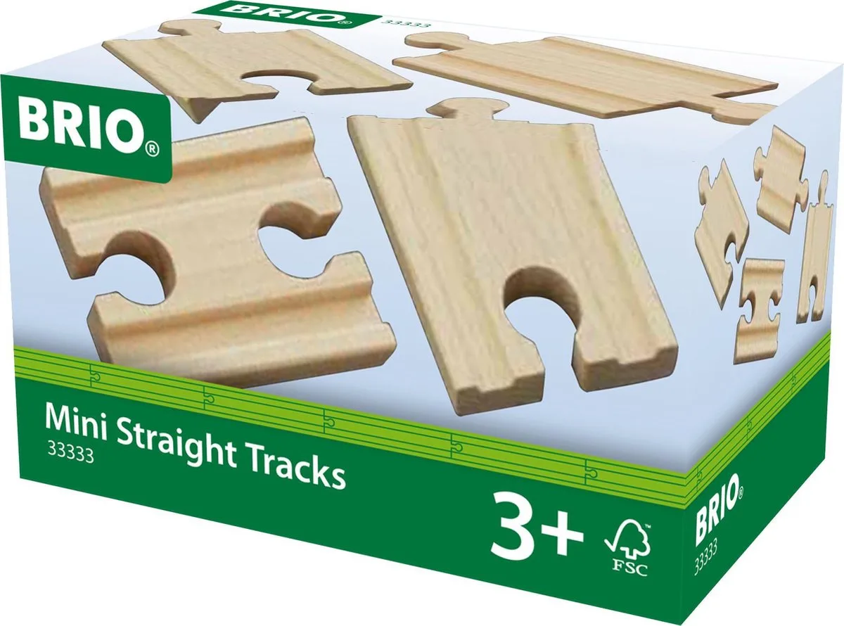 Korte rechte rails - 33333 - uitbreiding voor BRIO World - vanaf 3 jaar de BRIO en Multicolore – photo du produit