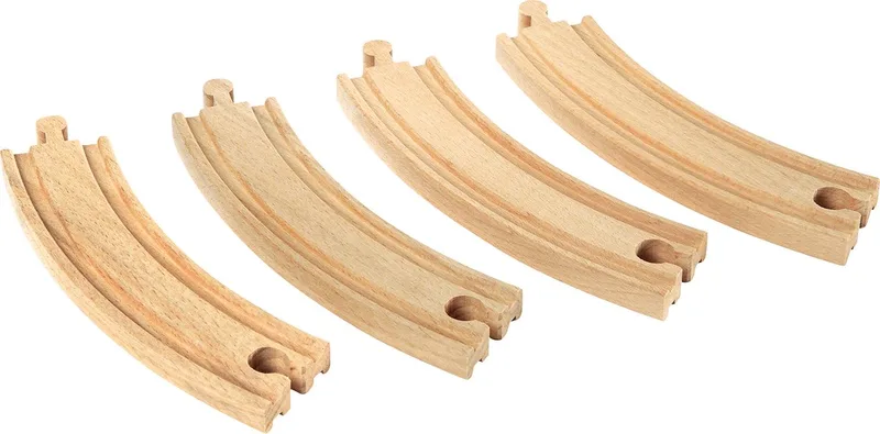 Lange gebogen rails - 4-delige set voor treinset - 33342 fra BRIO i Flerfarvet – produktbillede