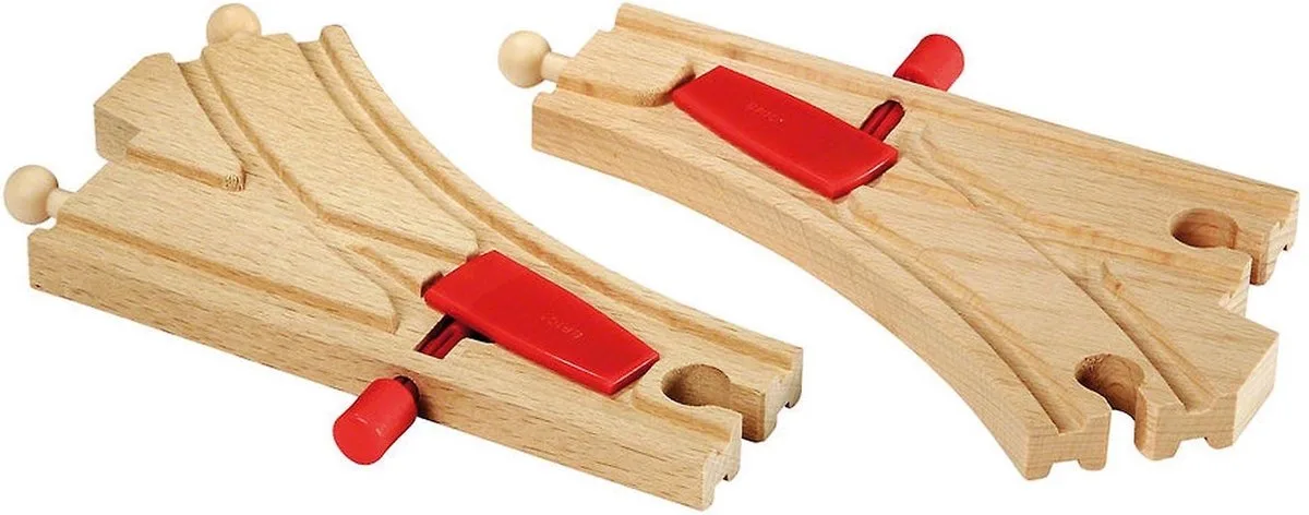 Mechanische spoorwissels - Trein wissel voor uitbreiding - 33344 - uitbreiding voor BRIO World - vanaf 3 jaar de BRIO en Multicolore – photo du produit